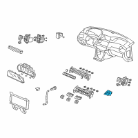 OEM Honda Crosstour Switch Assembly, Hazard & Passenger Srs Indicator Diagram - 35510-TA0-A01