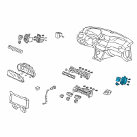OEM 2012 Honda Accord Switch Assembly, Automatic Air Conditioner (Neutral Mat Gun Metallic) Diagram - 79630-TA5-A01ZA