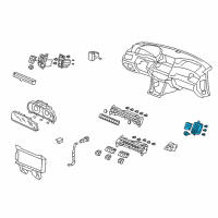 OEM 2009 Honda Accord Switch Assembly, Automatic Air Conditioner (Gun Metallic) Diagram - 79620-TA0-A01ZA