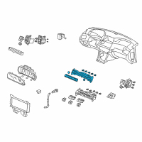 OEM 2009 Honda Accord Control Assy., Heater *NH693L* (GUN METALLIC) Diagram - 79500-TA0-A03ZA