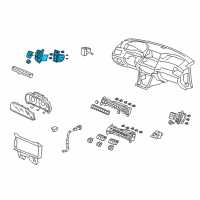 OEM 2011 Honda Accord Switch Assembly, Automatic Air Conditioner (Neutral Mat Gun Metallic) Diagram - 79620-TA5-A01ZA