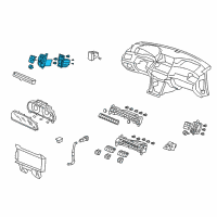 OEM 2009 Honda Accord Switch Assembly, Automatic Air Conditioner (Gun Metallic) Diagram - 79630-TA0-A01ZA