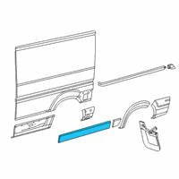 OEM 2015 Ram ProMaster 2500 Molding-Body Side Diagram - 1ZT43LAHAA