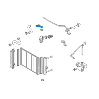 OEM 2009 Toyota Matrix Radiator Assembly Upper Bracket Diagram - 16533-0T020