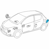 OEM 2018 Toyota Yaris Side Impact Sensor Diagram - 89831-02140
