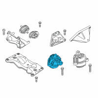 OEM 2017 BMW M6 Gran Coupe Engine Mount Right Diagram - 22-11-6-851-264