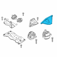 OEM 2014 BMW M6 Engine Mount Bracket Left Diagram - 22-11-2-284-111