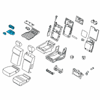 OEM Ford F-350 Super Duty Front Cup Holder Diagram - HC3Z-2813562-AC