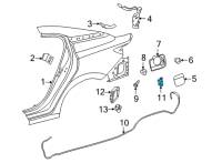 OEM 2021 Nissan Sentra Lock & Rod Assy-Fuel Filler Lid Opener Diagram - 78827-6LB0A