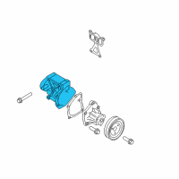 OEM Hyundai Santa Fe Cover-Water Pump Diagram - 25125-2G650