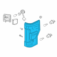 OEM 2017 Ford F-250 Super Duty Tail Lamp Diagram - KC3Z13404B