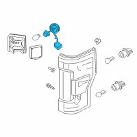 OEM 2017 Ford F-350 Super Duty Back Up Lamp Bulb Socket Diagram - HC3Z-13410-B