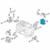 OEM 2017 Honda Odyssey Rubber Assy., RR. Engine Mounting (ACM) Diagram - 50810-TK8-A01