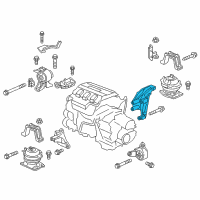 OEM 2014 Honda Odyssey Bracket, RR. Engine Mounting Diagram - 50610-TK8-A00