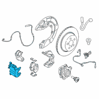 OEM BMW 840i Gran Coupe Brake Caliper Blue Right Diagram - 34-20-6-882-998