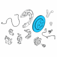 OEM 2020 BMW M5 Carbon Ceramic Brake Disc, Left Diagram - 34-21-7-991-107