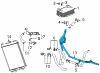 OEM Chevrolet Corvette Cooler Pipe Diagram - 84369150