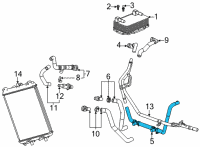 OEM 2022 Chevrolet Corvette Outlet Hose Diagram - 84696216