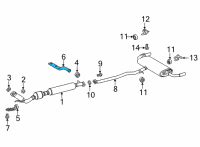 OEM Lexus NX350h Bracket, Exhaust PIP Diagram - 17573-25030