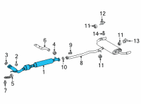 OEM Lexus NX350h PIPE ASSY, EXHAUST Diagram - 17410-25420