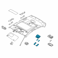 OEM 2015 Kia Rio Lamp Assembly-OVERHEADEAD Console Diagram - 928101W000DCM