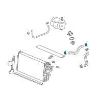 OEM Pontiac Upper Hose Clamp Diagram - 21030894