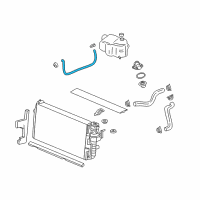 OEM 2000 Buick LeSabre Coolant Recovery Reservoir Hose Assembly Diagram - 25706712