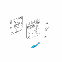 OEM 2002 Chevrolet Silverado 2500 Armrest Asm-Rear Side Door *Neutral Medium Diagram - 15062480