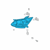 OEM 2004 Toyota Matrix Lens & Housing Diagram - 81130-02210
