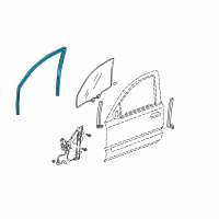 OEM 2002 Honda CR-V Channel, Left Front Door Run Diagram - 72275-S9A-003