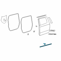 OEM 2017 Toyota Tundra Lower Weatherstrip Diagram - 67887-0C040