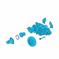 OEM 2010 Chevrolet Corvette Water Pump Assembly Diagram - 12622036