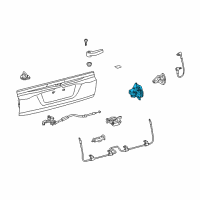 OEM Toyota Land Cruiser Lock Assembly Diagram - 69380-60061