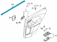 OEM 2022 Kia Niro EV WEATHERSTRIP-Rear Door Belt Inside Diagram - 83241G5000