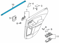 OEM Kia Niro WEATHERSTRIP-Rear Door Belt Inside Diagram - 83241G5000