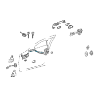 OEM Lexus IS250 Cable Assy, Front Door Lock Remote Control Diagram - 69710-53040