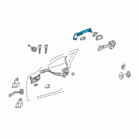 OEM 2007 Lexus IS350 Front Door Outside Handle Assembly, Right Diagram - 69210-53040-D0