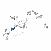 OEM Lexus GS350 Front Door Inside Handle Sub-Assembly, Left Diagram - 69208-30051-E0