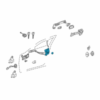 OEM 2008 Lexus IS F Front Door Lock Assembly, Left Diagram - 69040-53110