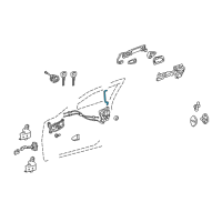 OEM 2008 Lexus IS F Rod, Front Door Lock Open, RH Diagram - 69311-53040