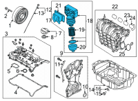 OEM Hyundai Sonata Filter Module Assembly-Oil Diagram - 263A0-2J601