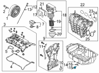 OEM Hyundai Sonata Plug-Oil Drain Diagram - 21512-27001