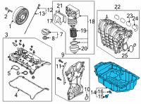 OEM 2021 Hyundai Sonata Pan Assembly-Engine Oil Diagram - 21510-2J600