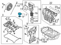 OEM Hyundai Cap-Oil Filler Diagram - 26510-2M030