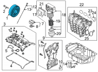 OEM Hyundai Pulley-Damper Diagram - 23124-2J610