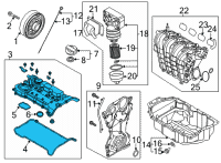 OEM 2020 Hyundai Sonata Cover Assembly-Rocker Diagram - 22410-2JHA0