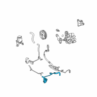 OEM Lexus GX470 Power Steering Return Tube Sub-Assembly Diagram - 44406-35021