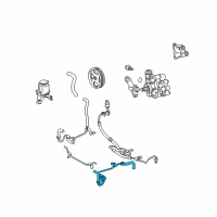 OEM 2009 Lexus GX470 Power Steering Return Tube Sub-Assembly Diagram - 44406-35021