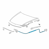 OEM 2009 Honda Accord Wire Assembly, Hood Diagram - 74130-TA5-A01