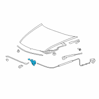 OEM 2012 Honda Crosstour Lock Assembly, Hood Diagram - 74120-TE0-A01